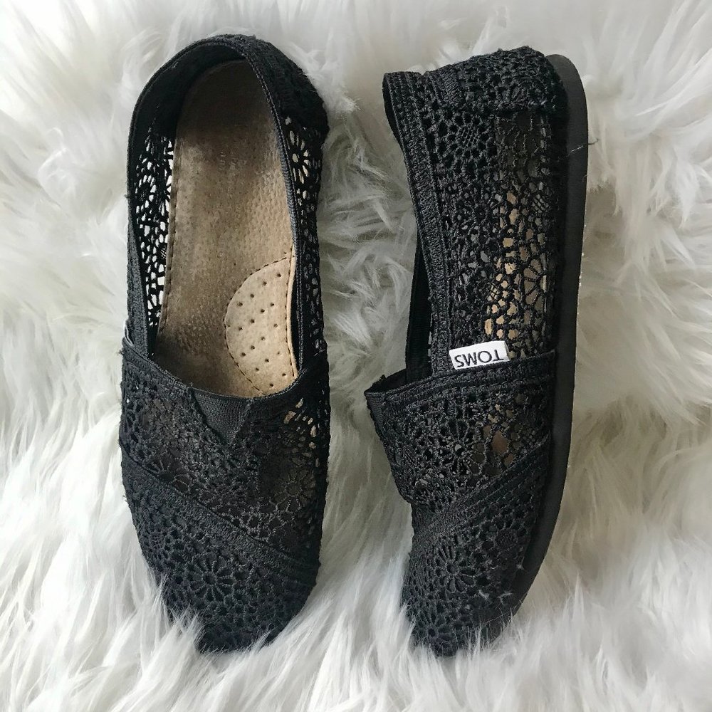 Black Crochet Toms